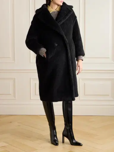Max Mara Tedgirl Double-breasted Alpaca, Wool And Silk-blend Coat | Thumbnail 3 Max Mara Tedgirl Double-breasted Alpaca, Wool And Silk-blend Coat | Thumbnail 3