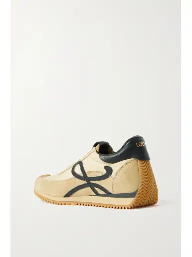 Loewe Flow Logo-appliquéd Shell, Leather And Suede Sneakers | Thumbnail 3 Loewe Flow Logo-appliquéd Shell, Leather And Suede Sneakers | Thumbnail 3