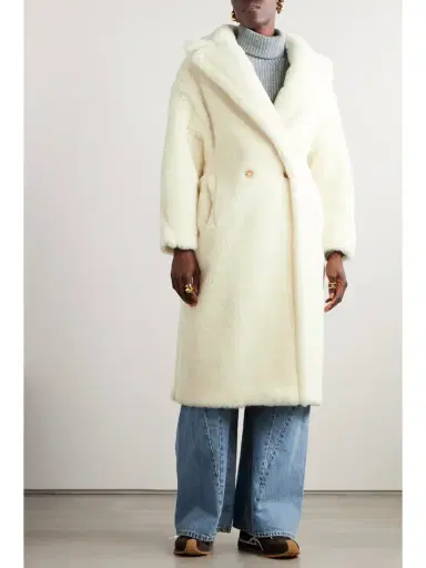 Max Mara Tedgirl Double-breasted Alpaca, Wool And Silk-blend Coat | Thumbnail 3