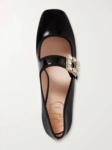 Roger Vivier Très Vivier Strass Babies Crystal-embellished Patent-leather Ballet Flats | Thumbnail 5 Roger Vivier Très Vivier Strass Babies Crystal-embellished Patent-leather Ballet Flats | Thumbnail 5
