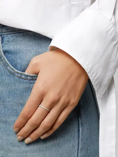 Ileana Makri Thread 18-karat White Gold Diamond Ring | Thumbnail 4 Ileana Makri Thread 18-karat White Gold Diamond Ring | Thumbnail 4