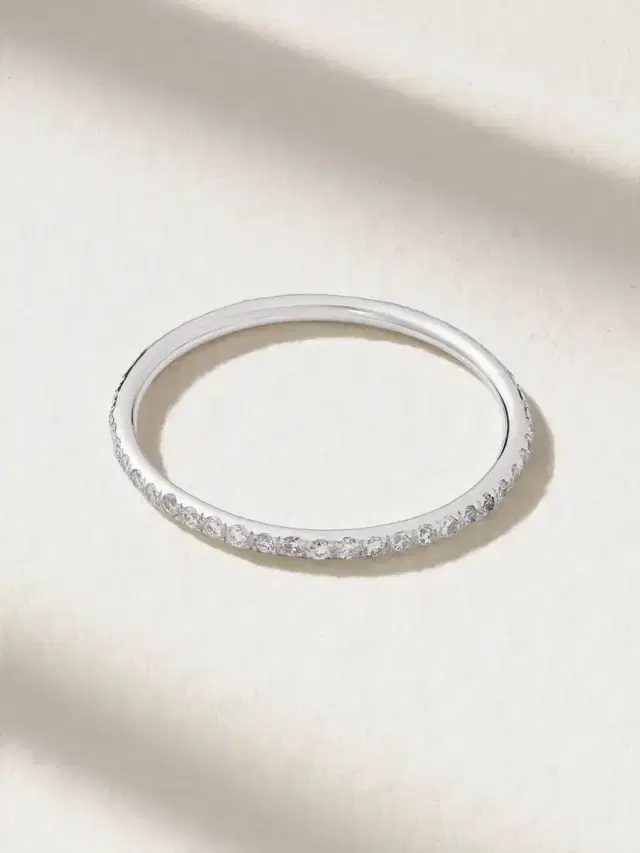 Ileana Makri Thread 18-karat White Gold Diamond Ring