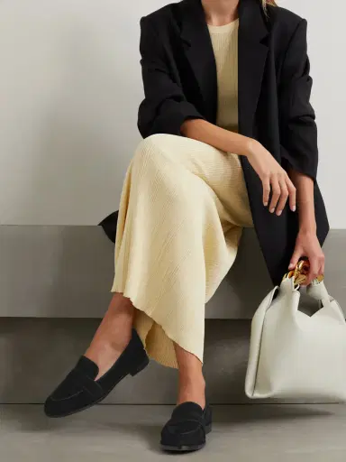 Aquazzura Martin Grosgrain-trimmed Suede Loafers | Thumbnail 2 Aquazzura Martin Grosgrain-trimmed Suede Loafers | Thumbnail 2