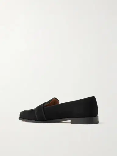 Aquazzura Martin Grosgrain-trimmed Suede Loafers | Thumbnail 3 Aquazzura Martin Grosgrain-trimmed Suede Loafers | Thumbnail 3