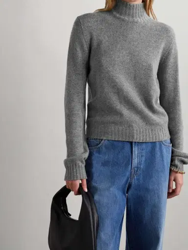The Row Essentials Kensington Cashmere Turtleneck Sweater | Thumbnail 3 The Row Essentials Kensington Cashmere Turtleneck Sweater | Thumbnail 3