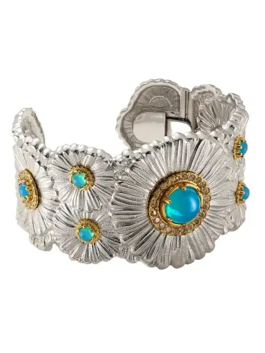 Buccellati Daisy Blossoms Gold-plated, Agate And Diamond Cuff | Thumbnail 1 Buccellati Daisy Blossoms Gold-plated, Agate And Diamond Cuff | Thumbnail 1