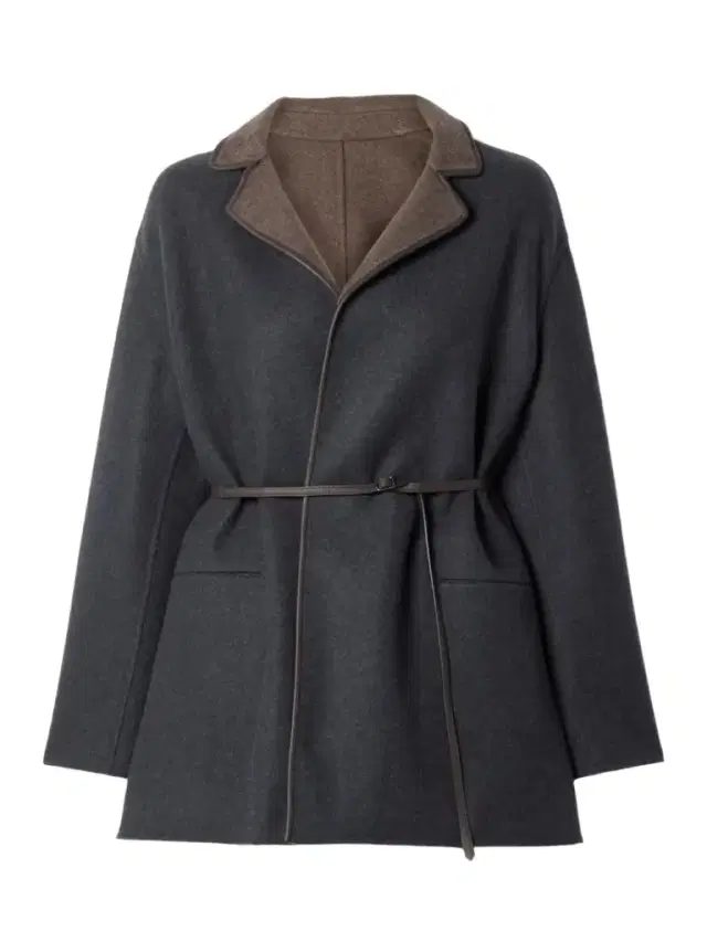 Loro Piana Jimi Reversible Belted Leather-trimmed Cashmere-blend Jacket