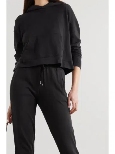 James Perse Cropped Cotton-jersey Hoodie | Thumbnail 3