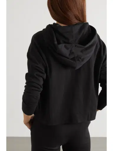 James Perse Cropped Cotton-jersey Hoodie | Thumbnail 4