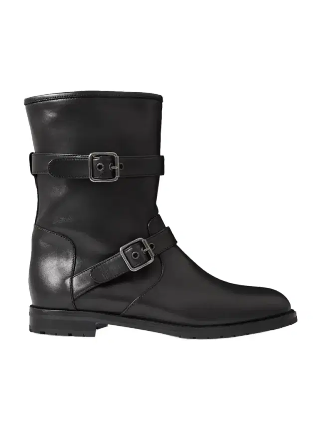 Manolo Blahnik Sulaltra Buckled Leather Ankle Boots