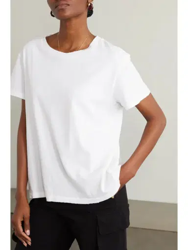 Nili Lotan Brady Distressed Cotton-jersey T-shirt | Thumbnail 3