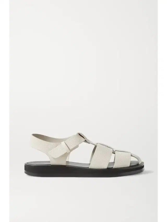 Fisherman Woven Textured-leather Sandals