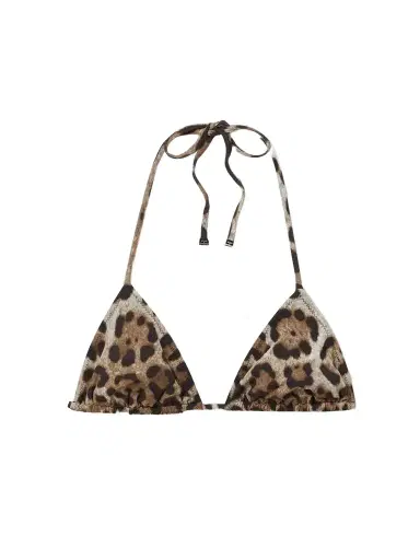 Dolce & Gabbana Leopard-print Triangle Bikini Top | Thumbnail 1 Dolce & Gabbana Leopard-print Triangle Bikini Top | Thumbnail 1