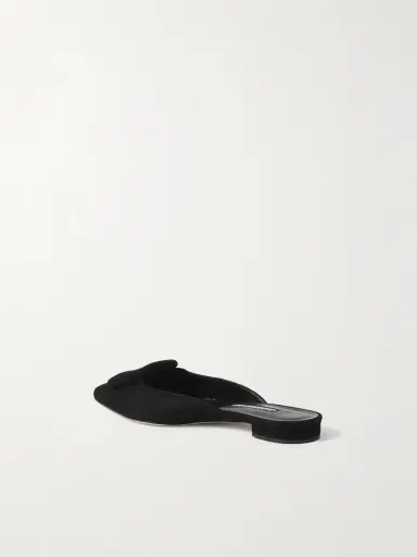 Manolo Blahnik Maysale Buckled Suede Point-toe Flats | Thumbnail 3 Manolo Blahnik Maysale Buckled Suede Point-toe Flats | Thumbnail 3