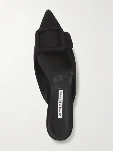 Manolo Blahnik Maysale Buckled Suede Point-toe Flats | Thumbnail 5 Manolo Blahnik Maysale Buckled Suede Point-toe Flats | Thumbnail 5