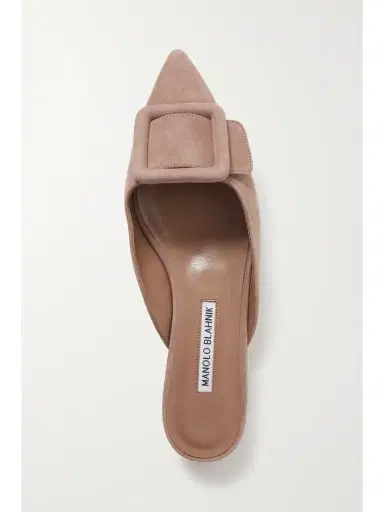Manolo Blahnik Maysale Buckled Suede Point-toe Flats | Thumbnail 5 Manolo Blahnik Maysale Buckled Suede Point-toe Flats | Thumbnail 5