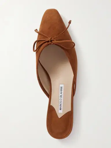 Manolo Blahnik Ballerimu Bow-detailed Suede Ballet Flats | Thumbnail 5 Manolo Blahnik Ballerimu Bow-detailed Suede Ballet Flats | Thumbnail 5