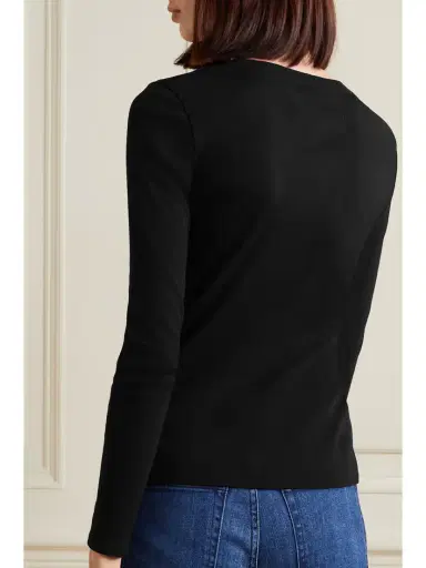 Nili Lotan Jordan Ribbed Cotton-jersey Top | Thumbnail 4 Nili Lotan Jordan Ribbed Cotton-jersey Top | Thumbnail 4