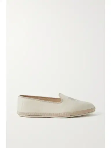 Loro Piana Venice Embroidered Cashmere-blend Flannel Slippers | Thumbnail 5