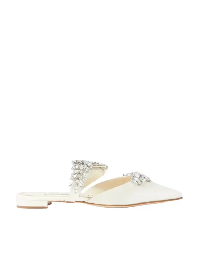 Lurum 45 Crystal-embellished Satin Mules