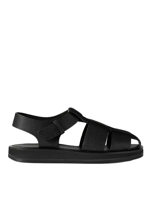 Fisherman Woven Textured-leather Sandals