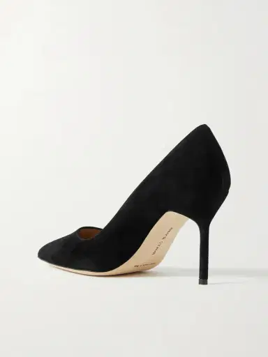 Manolo Blahnik Bb 90 Suede Pumps | Thumbnail 3