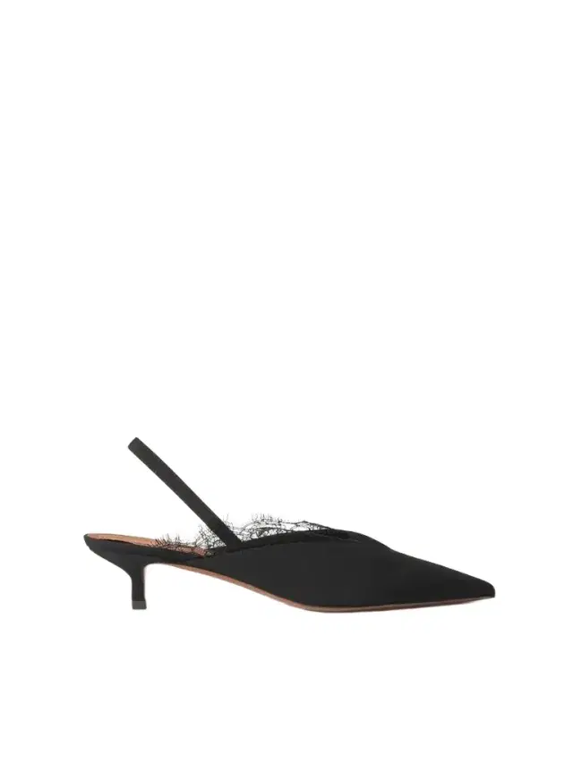 NEOUS Irena Lace-trimmed Crepe De Chine Slingback Pumps