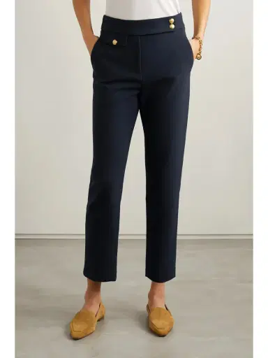 Veronica Beard Renzo Cropped Woven Straight-leg Pants | Thumbnail 3