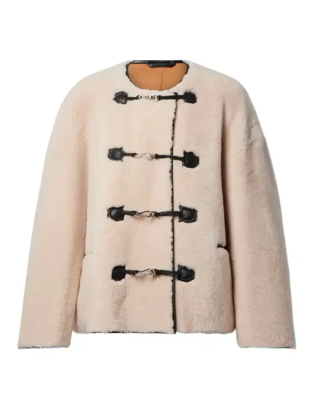 Leather-trimmed Shearling Jacket