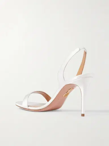 Aquazzura So Nude 85 Satin Slingback Sandals | Thumbnail 3