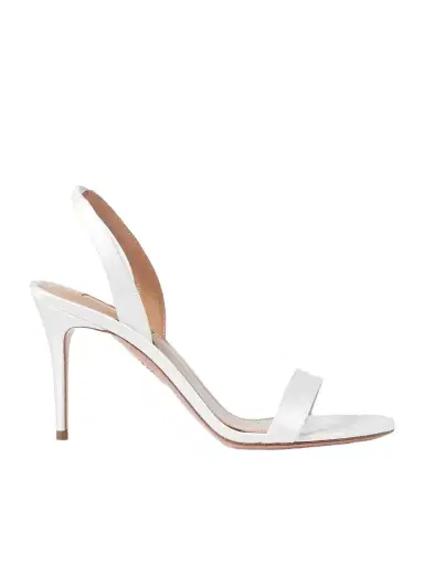 Aquazzura So Nude 85 Satin Slingback Sandals | Thumbnail 1