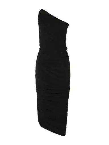 Norma Kamali Diana One-shoulder Ruched Stretch-jersey Gown | Thumbnail 1