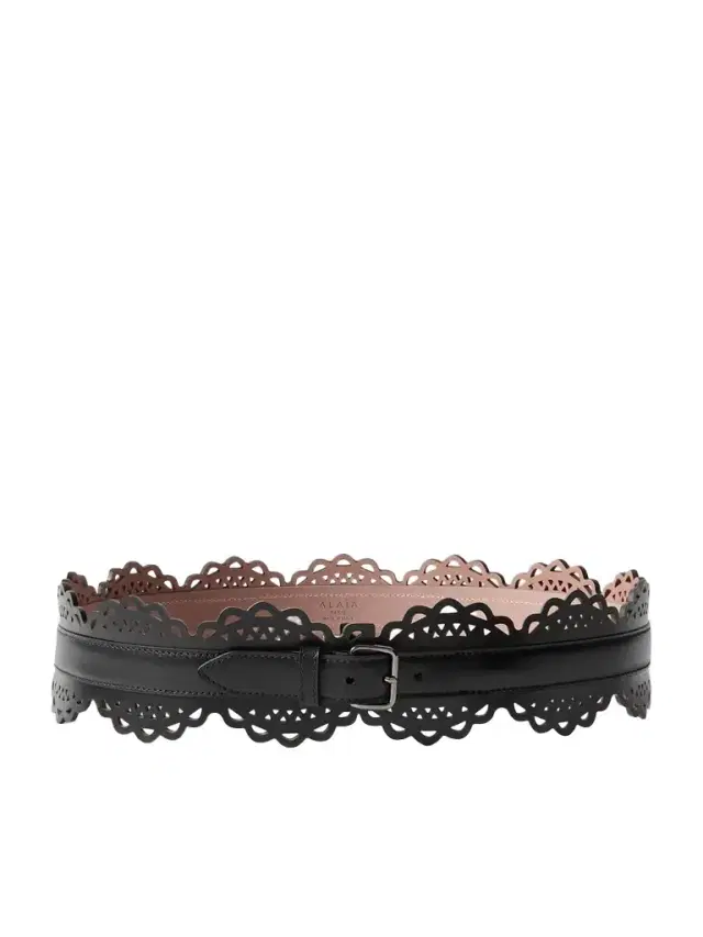 Laser-cut Leather Belt