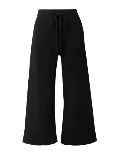 Nili Lotan Kiki Cropped Voile-trimmed Cotton-jersey Track Pants | Thumbnail 1