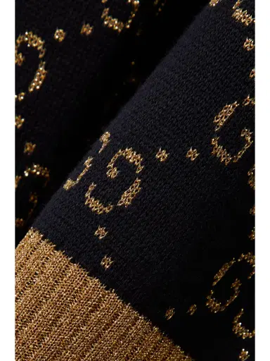 Gucci Metallic Jacquard-knit Cotton-blend Sweater | Thumbnail 4 Gucci Metallic Jacquard-knit Cotton-blend Sweater | Thumbnail 4