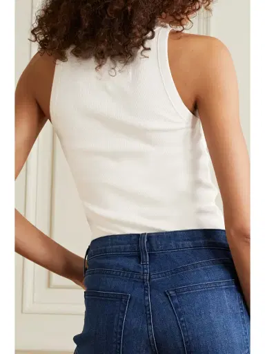 Nili Lotan Jennifer Ribbed Cotton-jersey Tank | Thumbnail 4 Nili Lotan Jennifer Ribbed Cotton-jersey Tank | Thumbnail 4