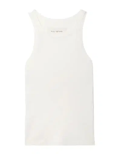 Nili Lotan Jennifer Ribbed Cotton-jersey Tank | Thumbnail 1 Nili Lotan Jennifer Ribbed Cotton-jersey Tank | Thumbnail 1