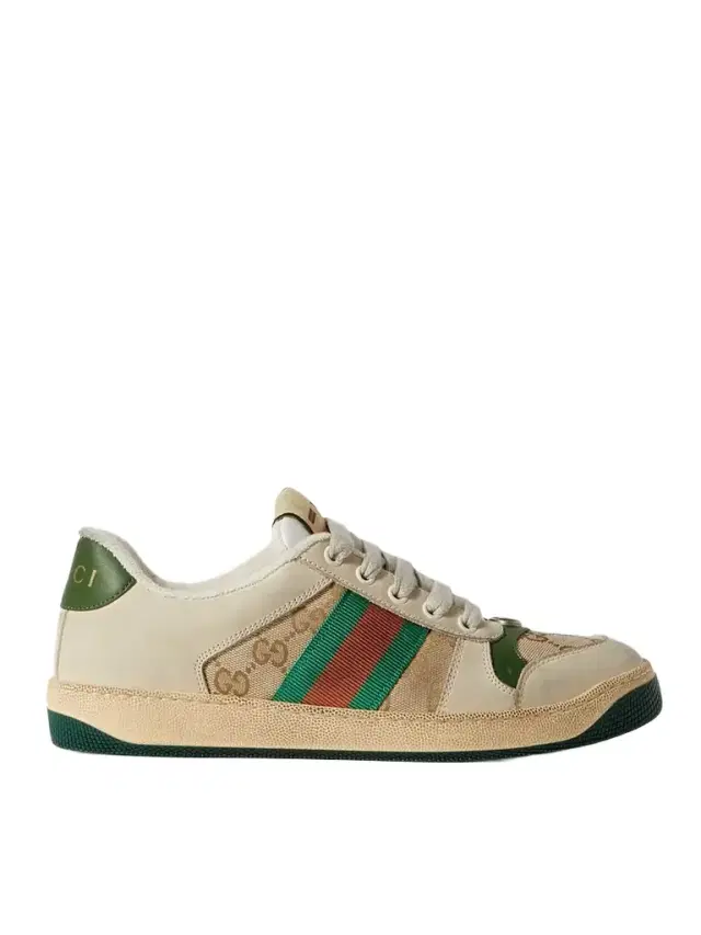 Screener Suede, Distressed Leather And Canvas Sneakers