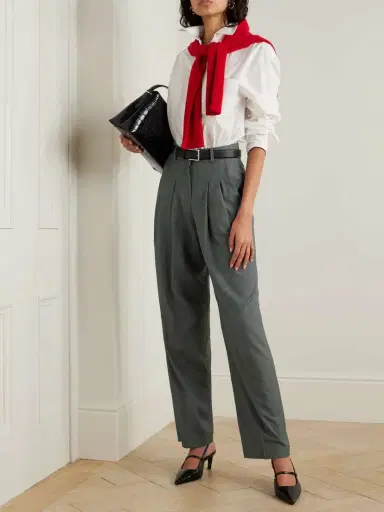 The Frankie Shop Gelso Pleated Tencel-blend Straight-leg Pants | Thumbnail 2