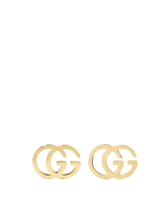 Gg Tissue 18-karat Gold Earrings