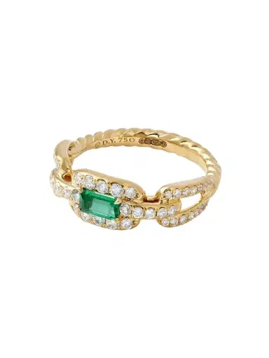 David Yurman Stax 18-karat Gold, Diamond And Emerald Ring | Thumbnail 1