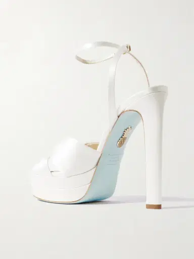 Aquazzura Cupid Plateau 130 Knotted Satin Platform Sandals | Thumbnail 3