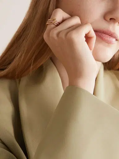 Spinelli Kilcollin Sonny Set Of Three 18-karat Yellow And Rose Gold And Diamond Rings | Thumbnail 6
