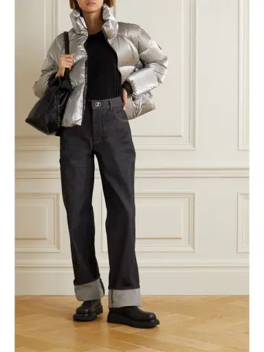 Moncler Avoriaz Quilted Metallic Shell Down Jacket | Thumbnail 2