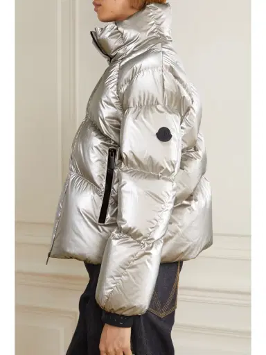 Moncler Avoriaz Quilted Metallic Shell Down Jacket | Thumbnail 3