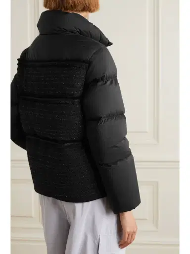 Moncler Aucun Quilted Tweed-lamé And Shell Down Jacket | Thumbnail 3