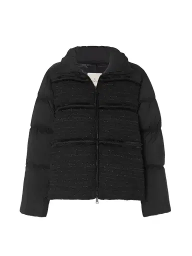 Moncler Aucun Quilted Tweed-lamé And Shell Down Jacket | Thumbnail 1