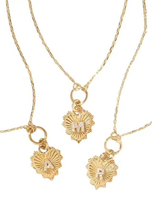 Initial 18-karat Gold Diamond Necklace