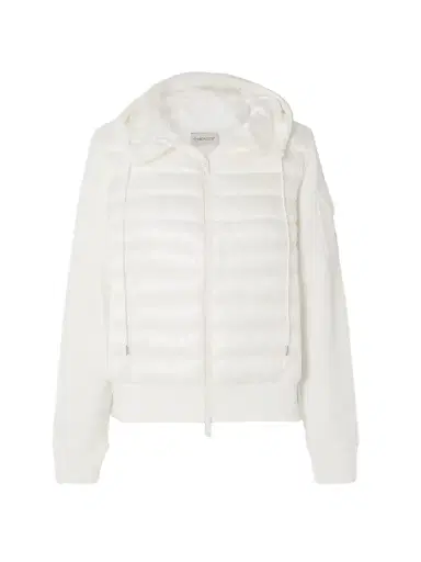 Moncler Paneled Cotton-blend Terry And Quilted Shell Down Hoodie | Thumbnail 1