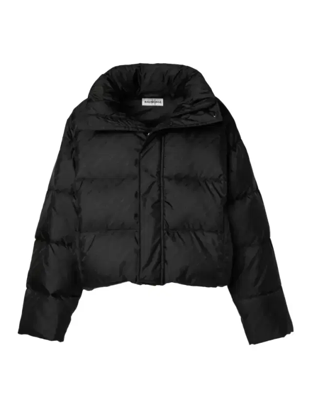 Cropped Quilted Padded Shell-jacquard Jacket